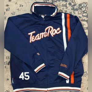 Navy and orange Rocawear zip-up jacket